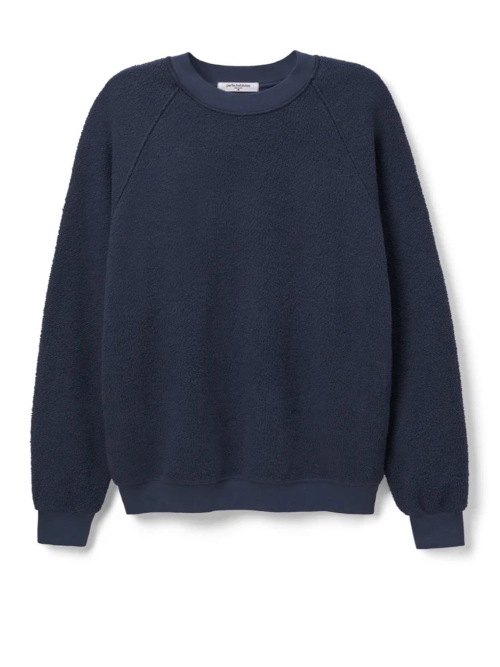 Perfectwhitetee Men's Navy Wilder Crewneck Sweatshirt NWT